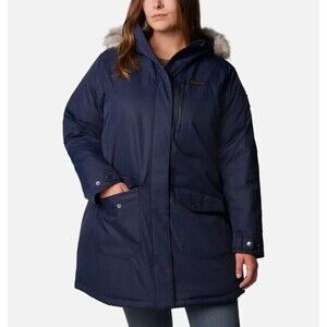Columbia Women's Jacket Plus Size Suttle Mountain Insulated Coat Dark Navy Blue